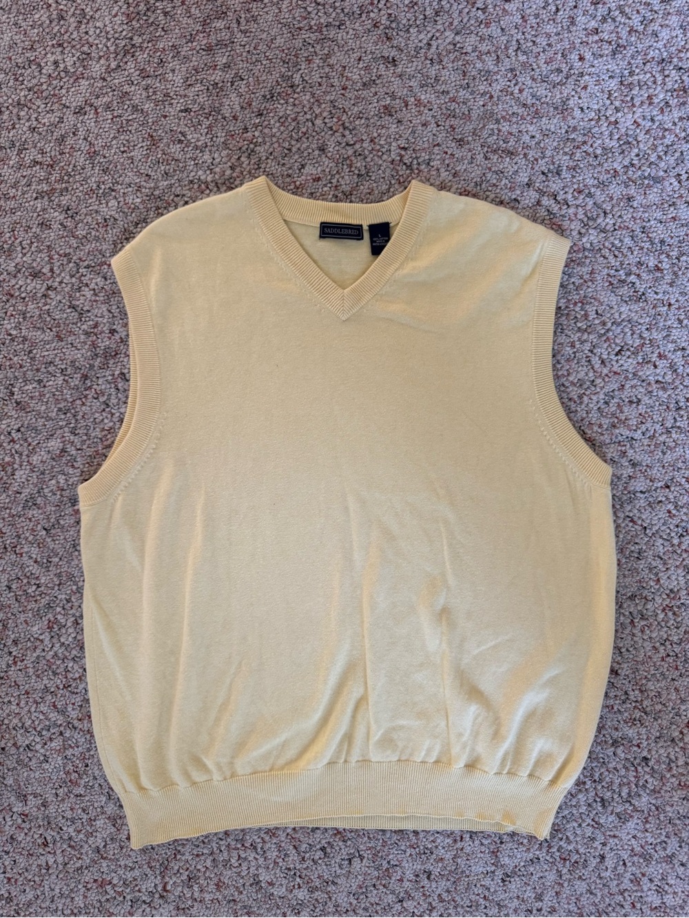 Saddlebred Men’s Butter Yellow V-Neck Sweater Vest